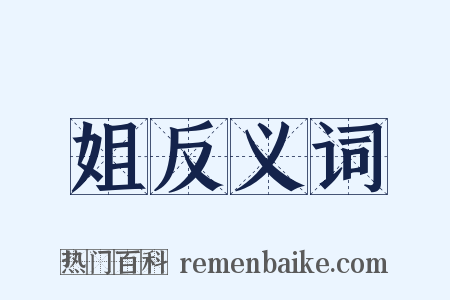 姐反义词是什么意思的图片